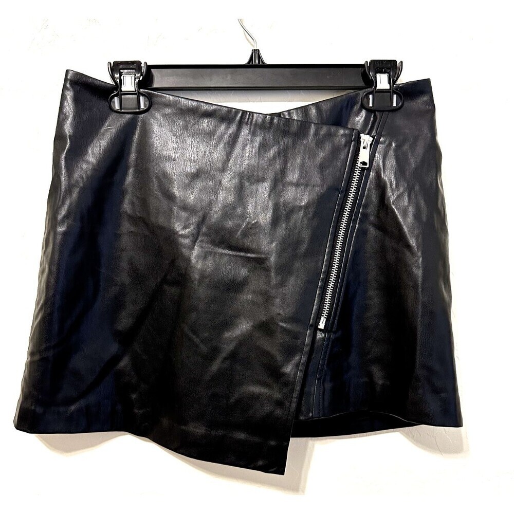 Zara Womans Zip Up Mini Skirt Size S Moto Grunge Goth Whimsigoth Y2K Punk